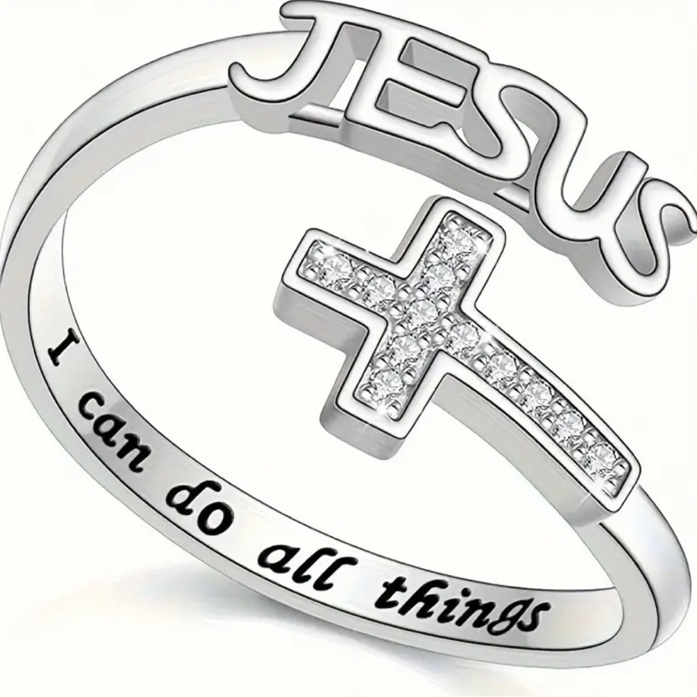Jesus Adjustable Ring “I can do all things” fits all ring sizes.